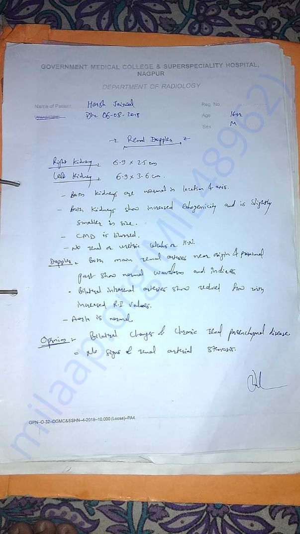 Diagnosed with CKD (Chronic Kidney Disorder)