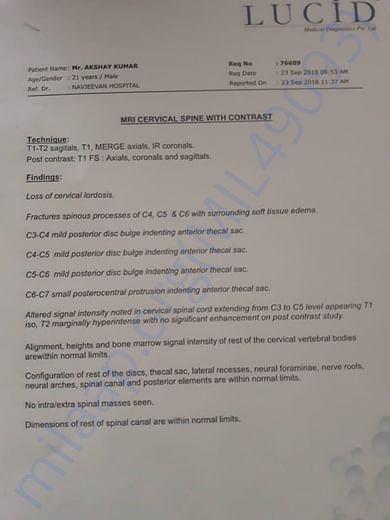 MRI SCANNING REPORT