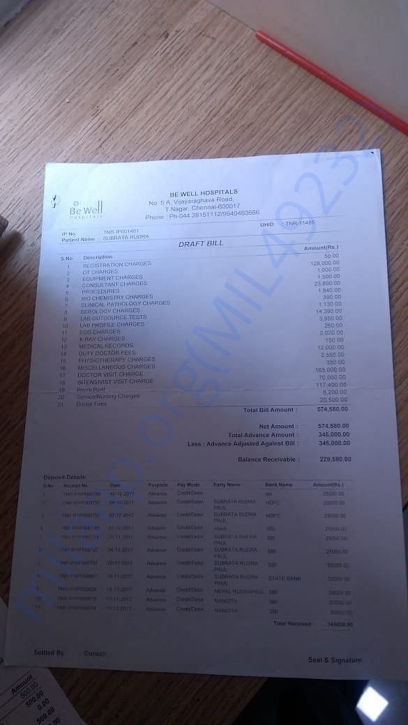 Last treatment Bill