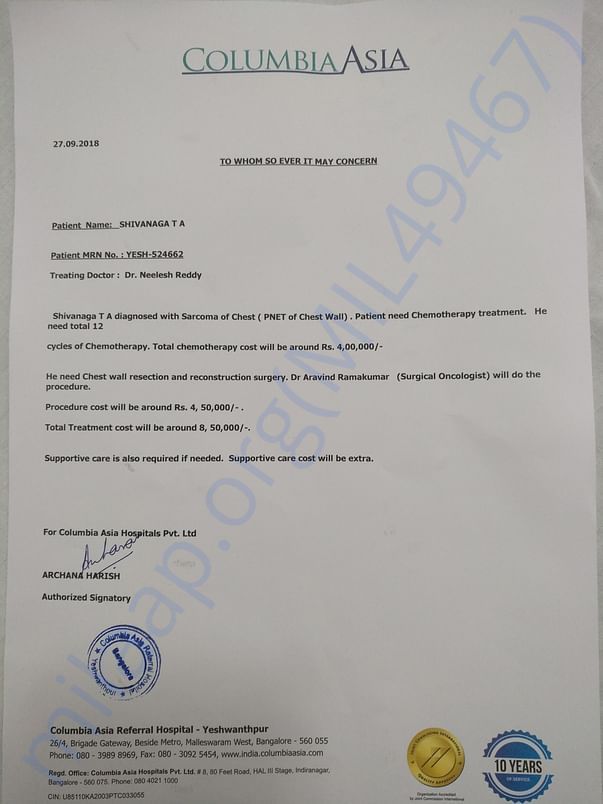 Estimation letter