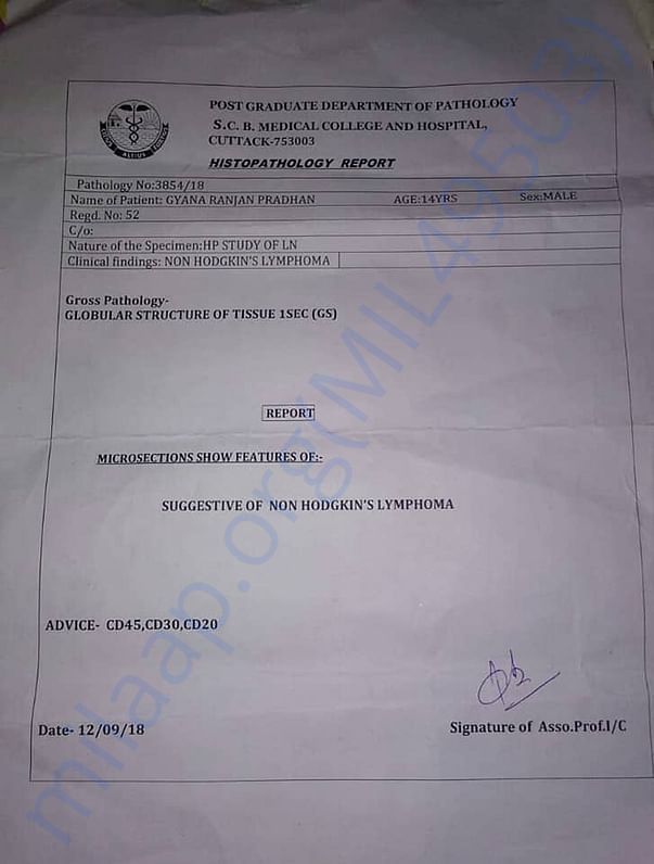 medical test report