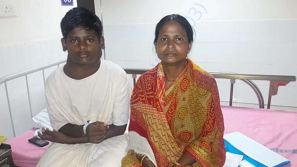 Kalyani with her son
