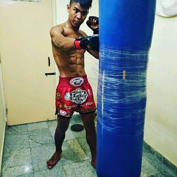 His practice before his fight in Bangalore
