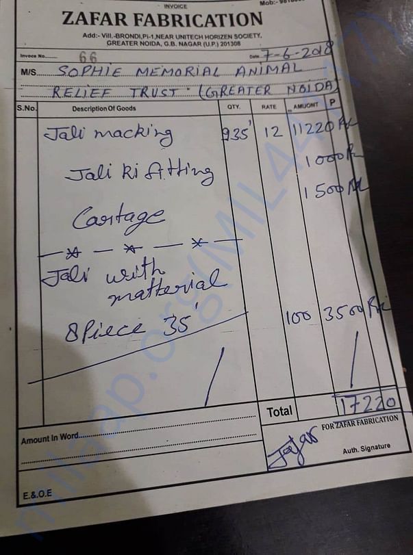 Pending bill 3 of the construction at the sanctuary