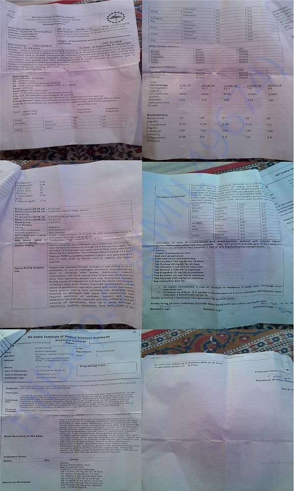 AIIMS discharge slip