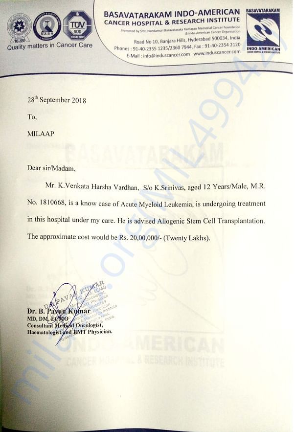Estimation letter