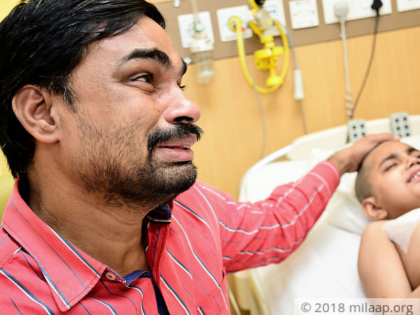 Blind Father Is Struggling To Save His Son From Cancer
