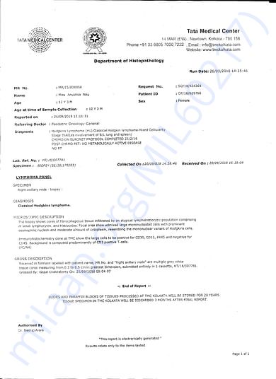 Her Biopsy report