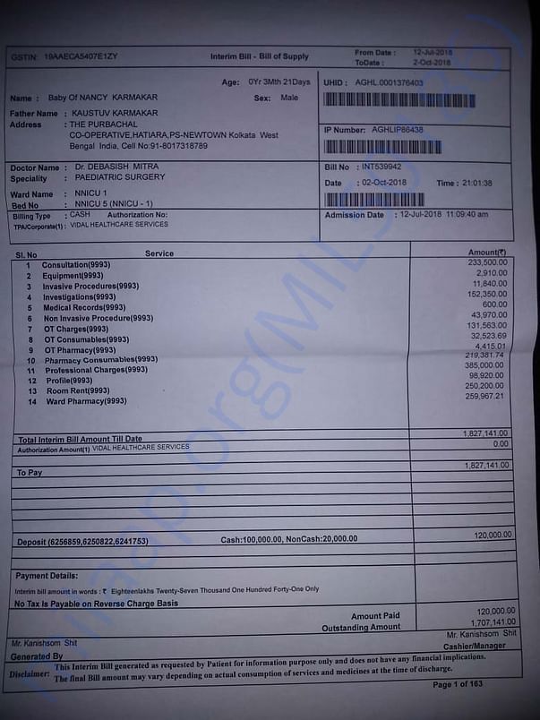 Estimation letter