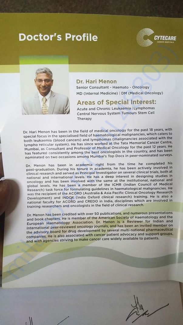 Doctor's details