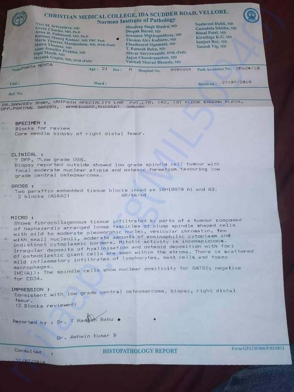 HistoPathology Report