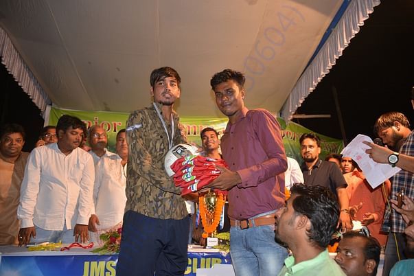 Visit to local football tournament&encouraging youngsters,gifting them