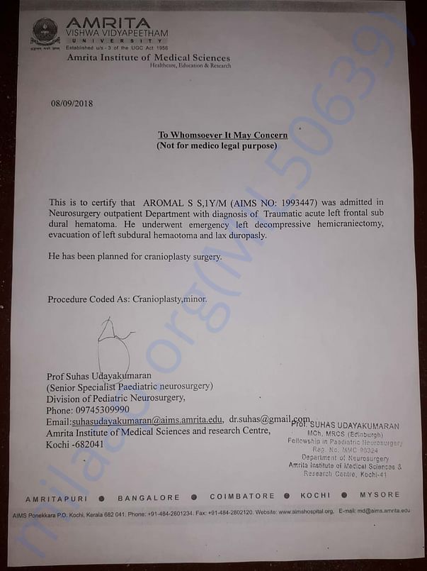 Doctor's Certificate