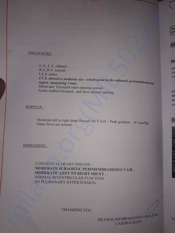 Medical report