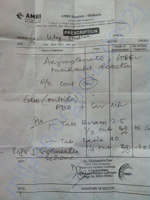 Treatment due at AMRI