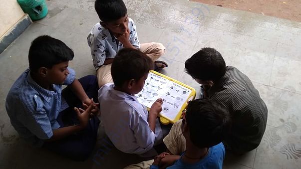 Students with same learning levels sit in a small group & practice