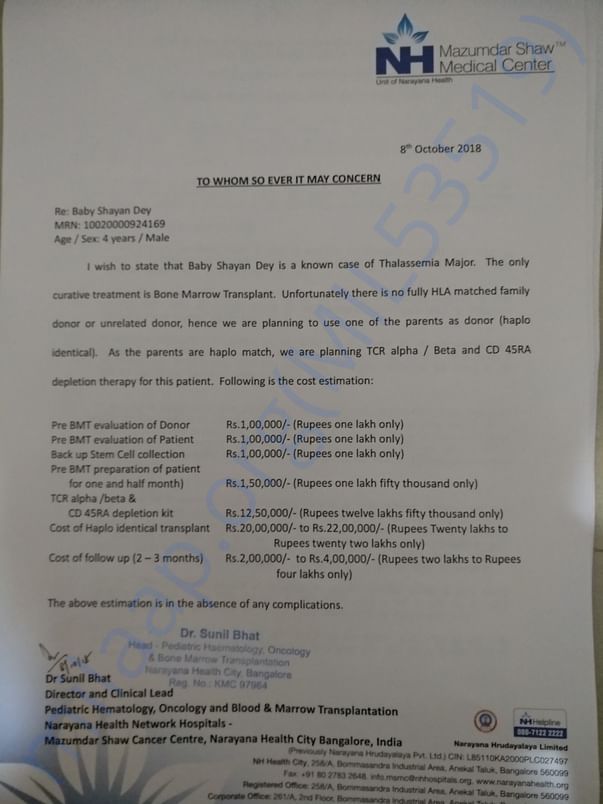 Estimation letter