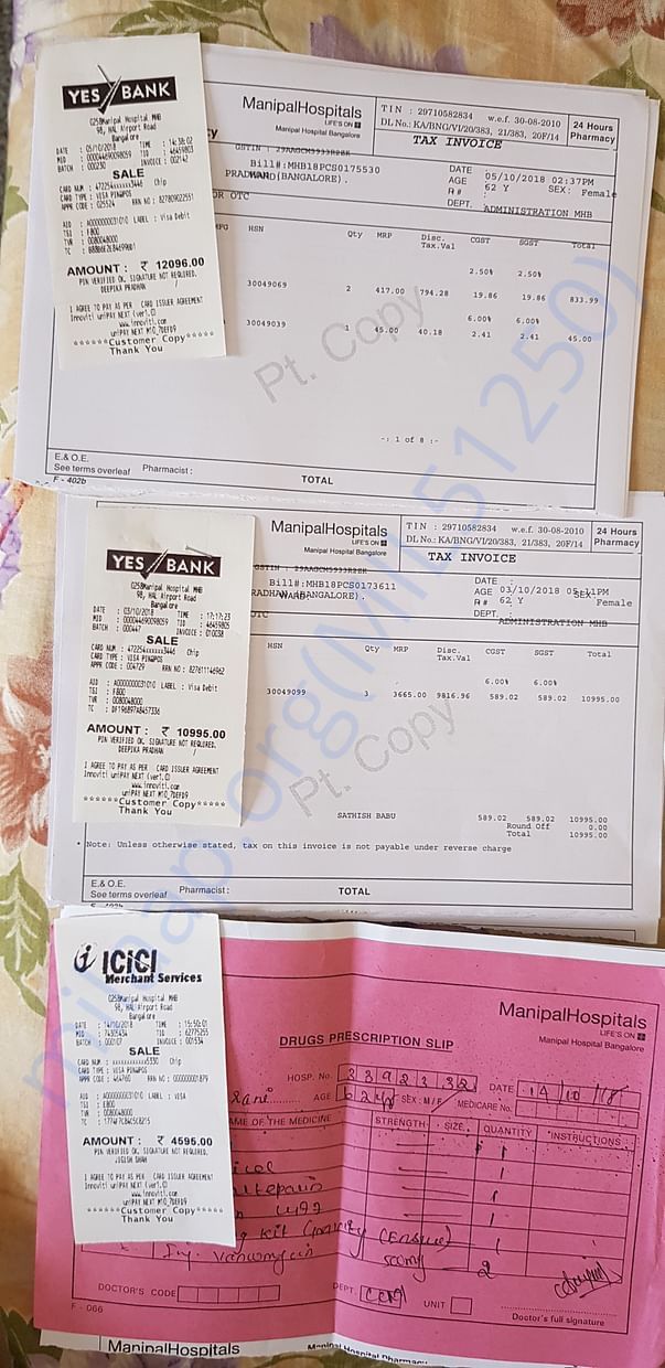 Some examples of daily medicines charges