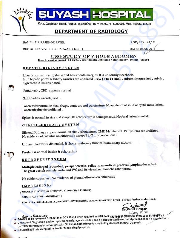 Medical Report