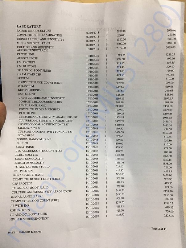 Medical bill 2