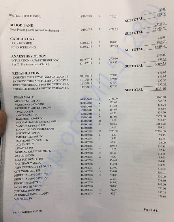 Medical bill 6