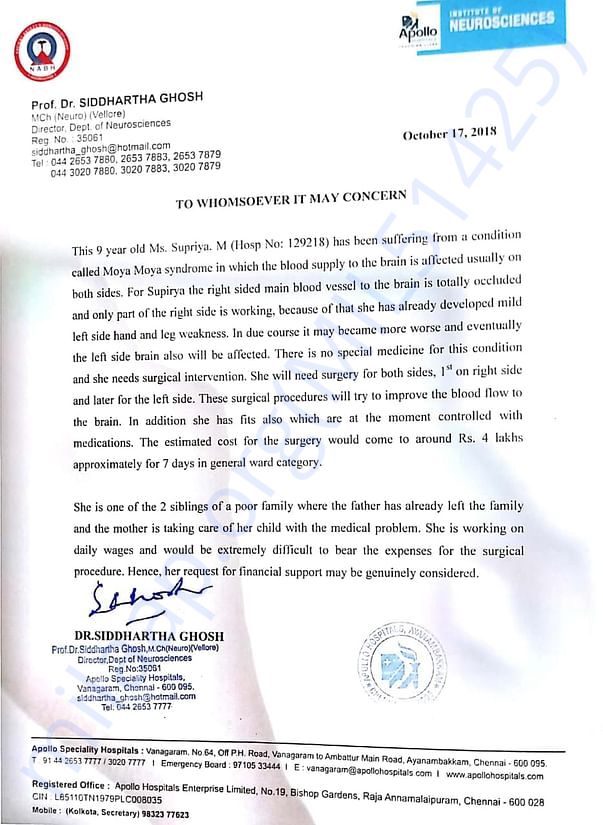Estimation letter