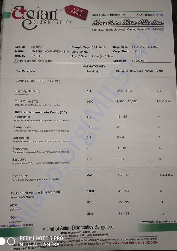 CBC Report - Page1of2