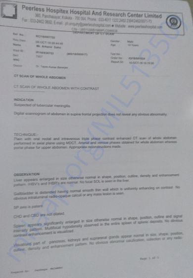 CT Scan Report 1