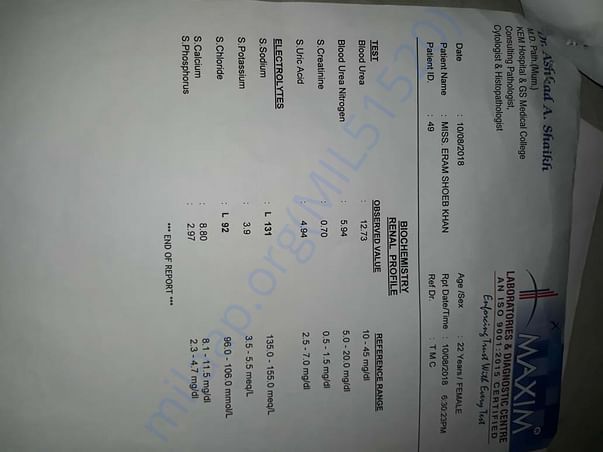 Elder daughter’s medical bills and documents