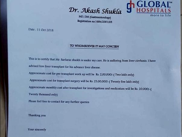 Help My Father Undergo Liver Transplant