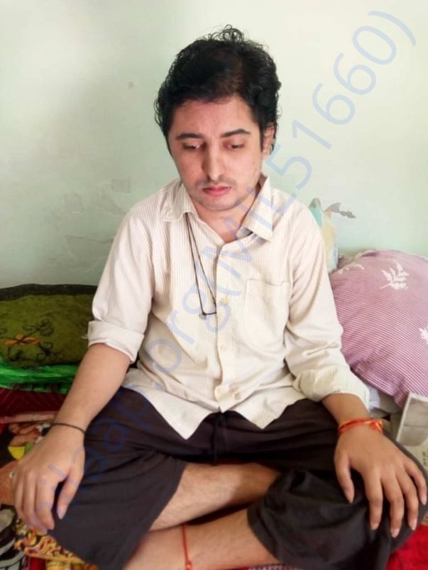 Current picture not able to do daily work by himself . Please support
