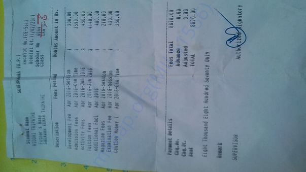 Documents,school fee