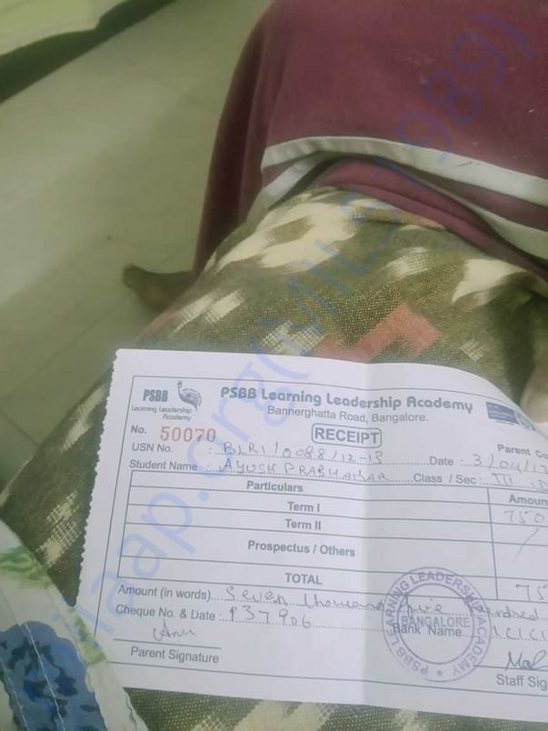 Past fee slip