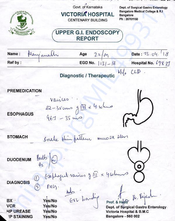 Endoscopy Report