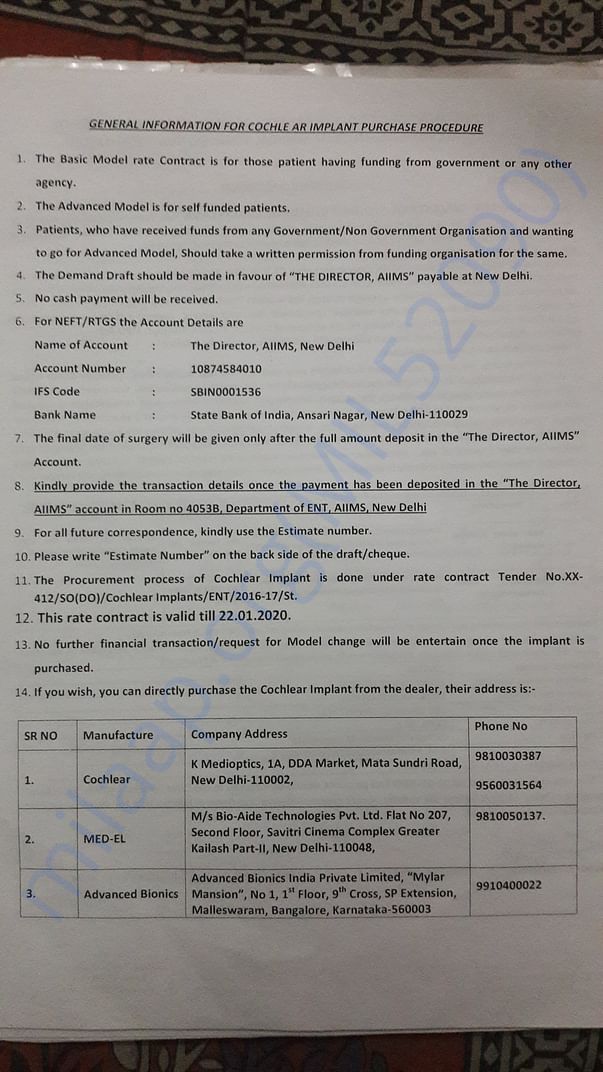 Estimate's 2nd page