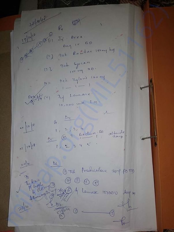 Prescriptions from 19-22nd Oct
