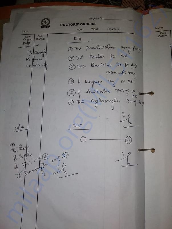 Doctor's Prescription for 30th October