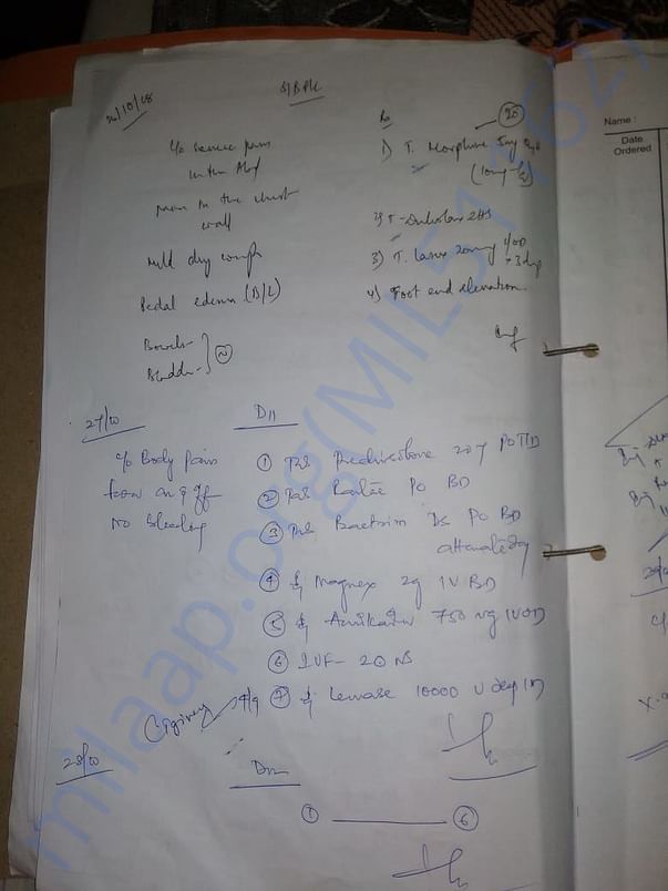 Doctor's Prescriptions 26-28th Oct