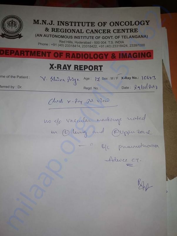 X-RAY report