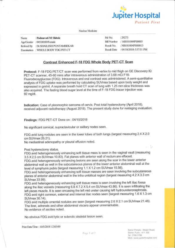 Help My Mother Fight Cancer Milaap