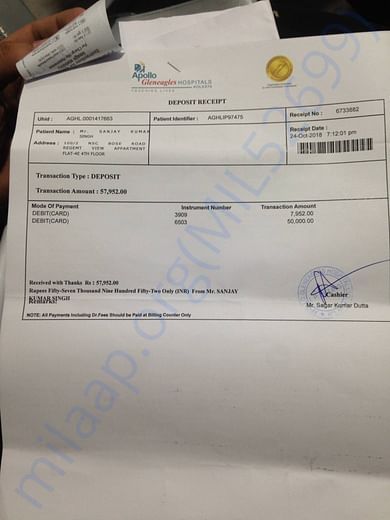 APPOLLO HOSPITAL DISCHARGE AMOUNT
