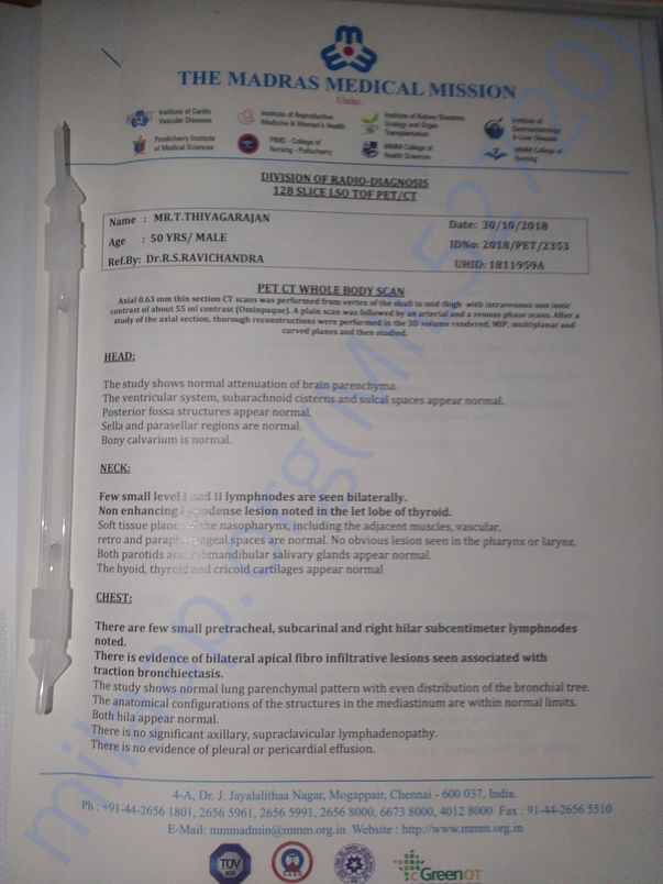 PET SCAN REPORT
