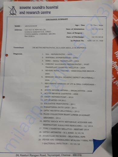 Recent Discharge summary