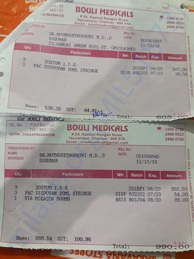 Medicine bill