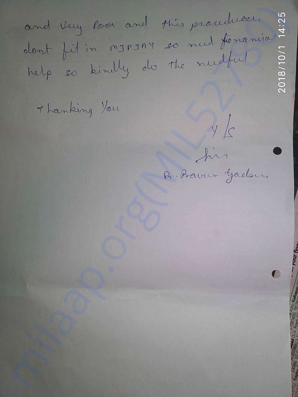 Doctors letter