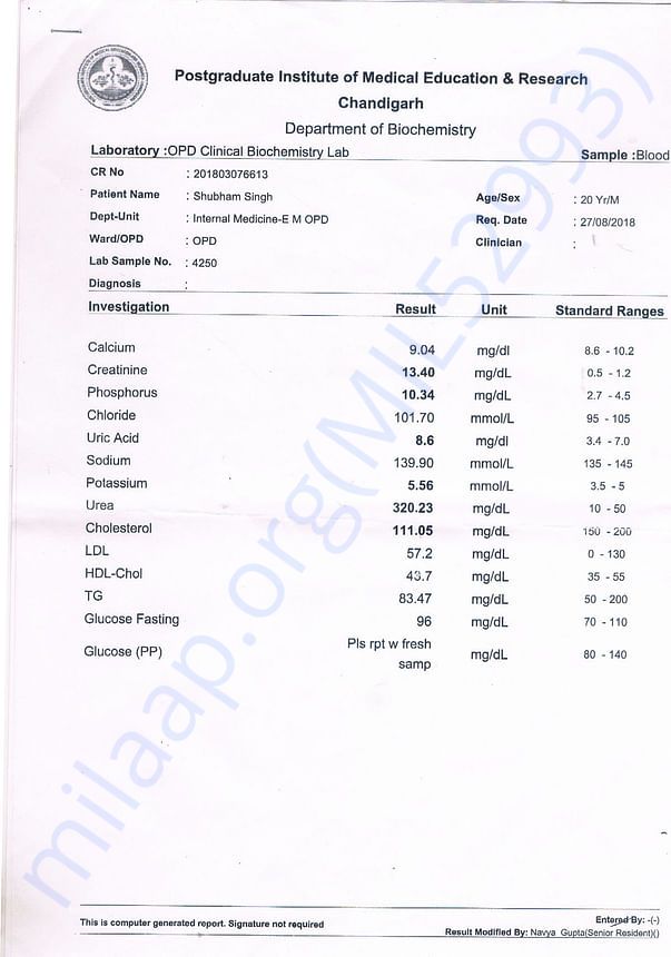 Blood Report