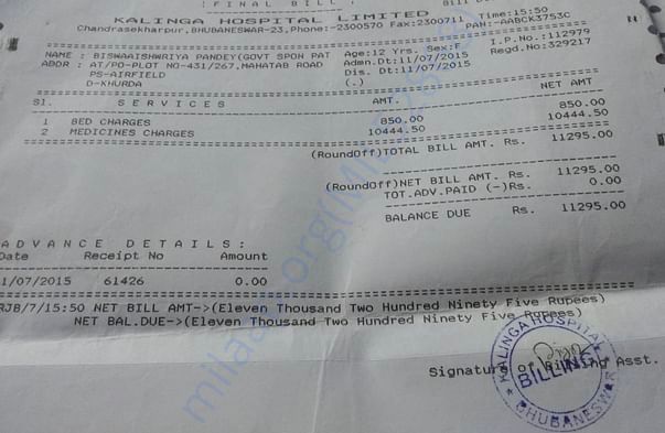 Kalinga hospital bill from begining.She needs treatement all her life