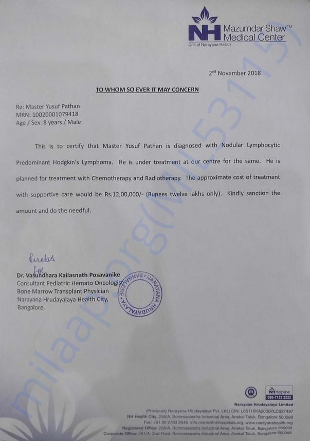 Estimation letter
