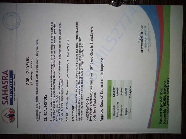 medical summary and estimation