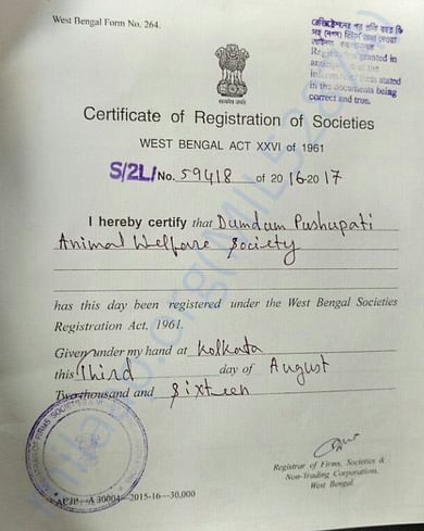 Registration Certificate